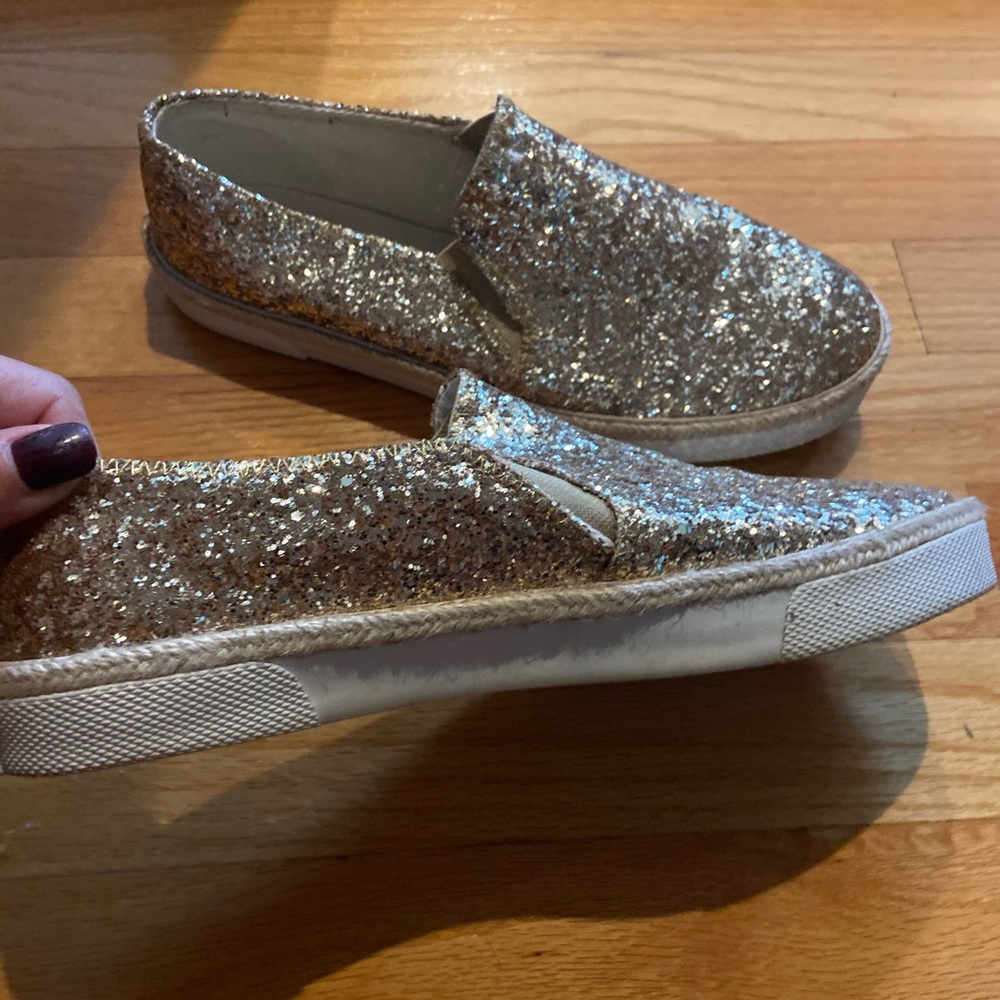 Gold Glitter Jack Rogers